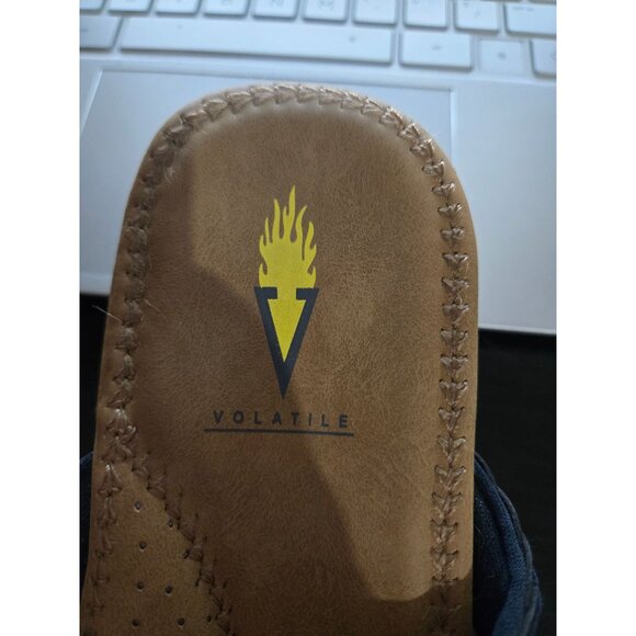 Volatile Womens Blue Wedge Platform Sandals Size 7 Woven Summer Cork Chunky Date - Picture 6 of 11